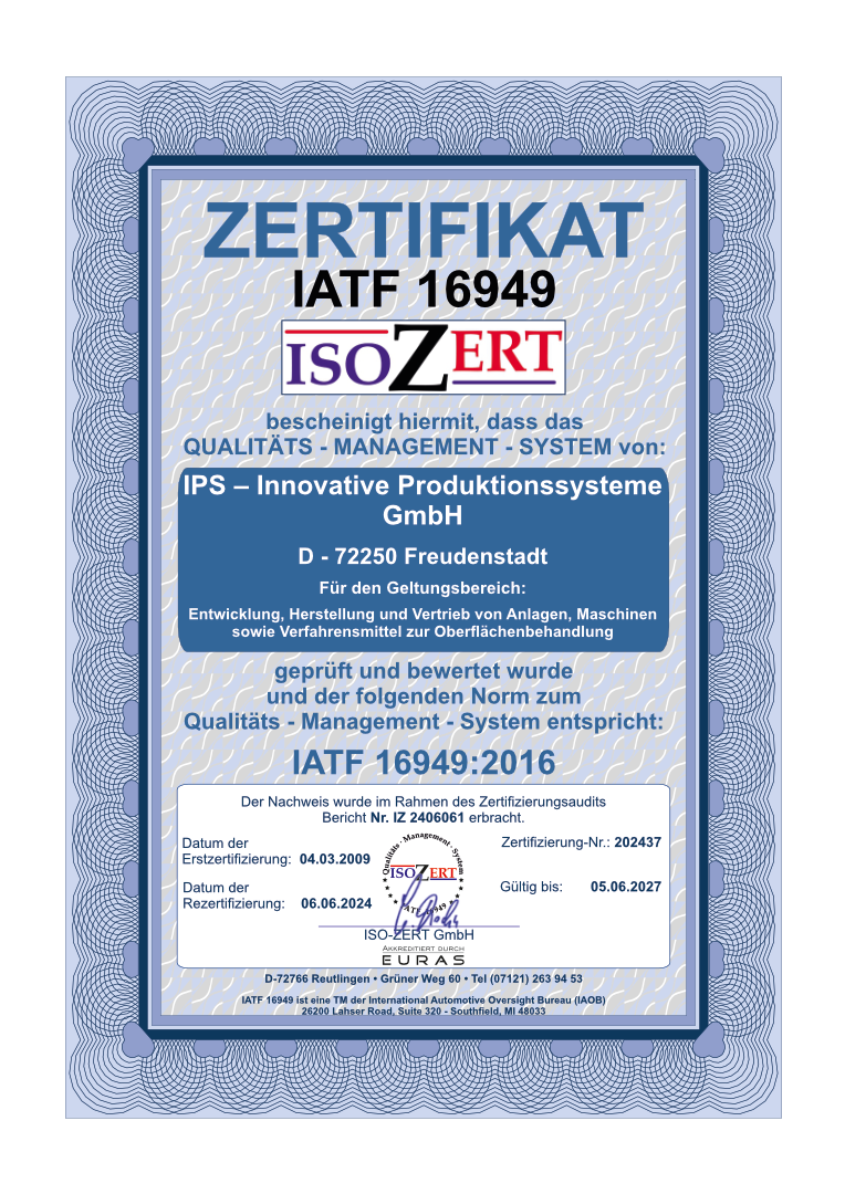 Zertifikat IATF 16949
